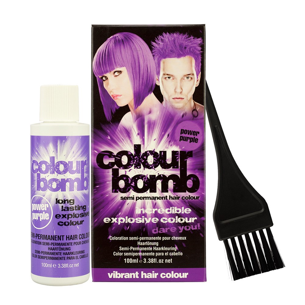 Colour Bomb Semi Permanent Hair Colour Kit In Purple I Glamourcom